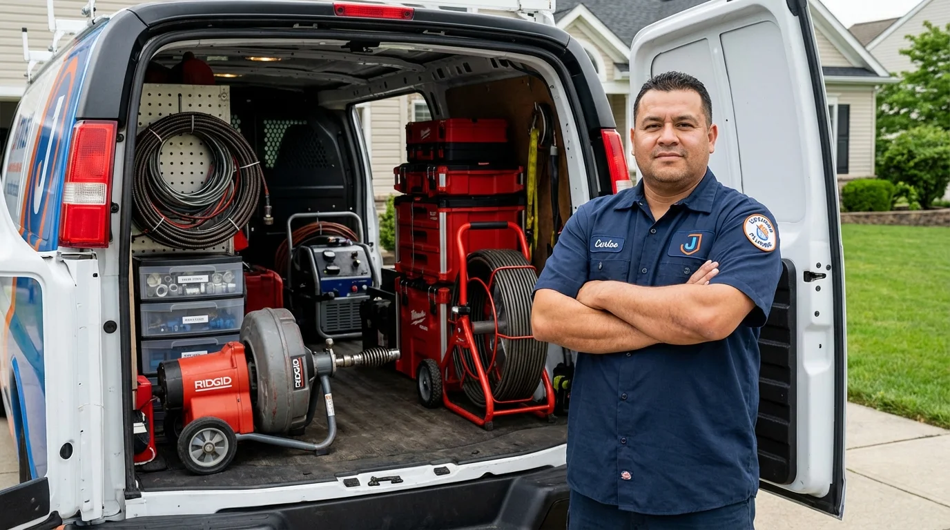Professional drain cleaning equipment and Johns Plumbing LLC plumber in Fort Benton
