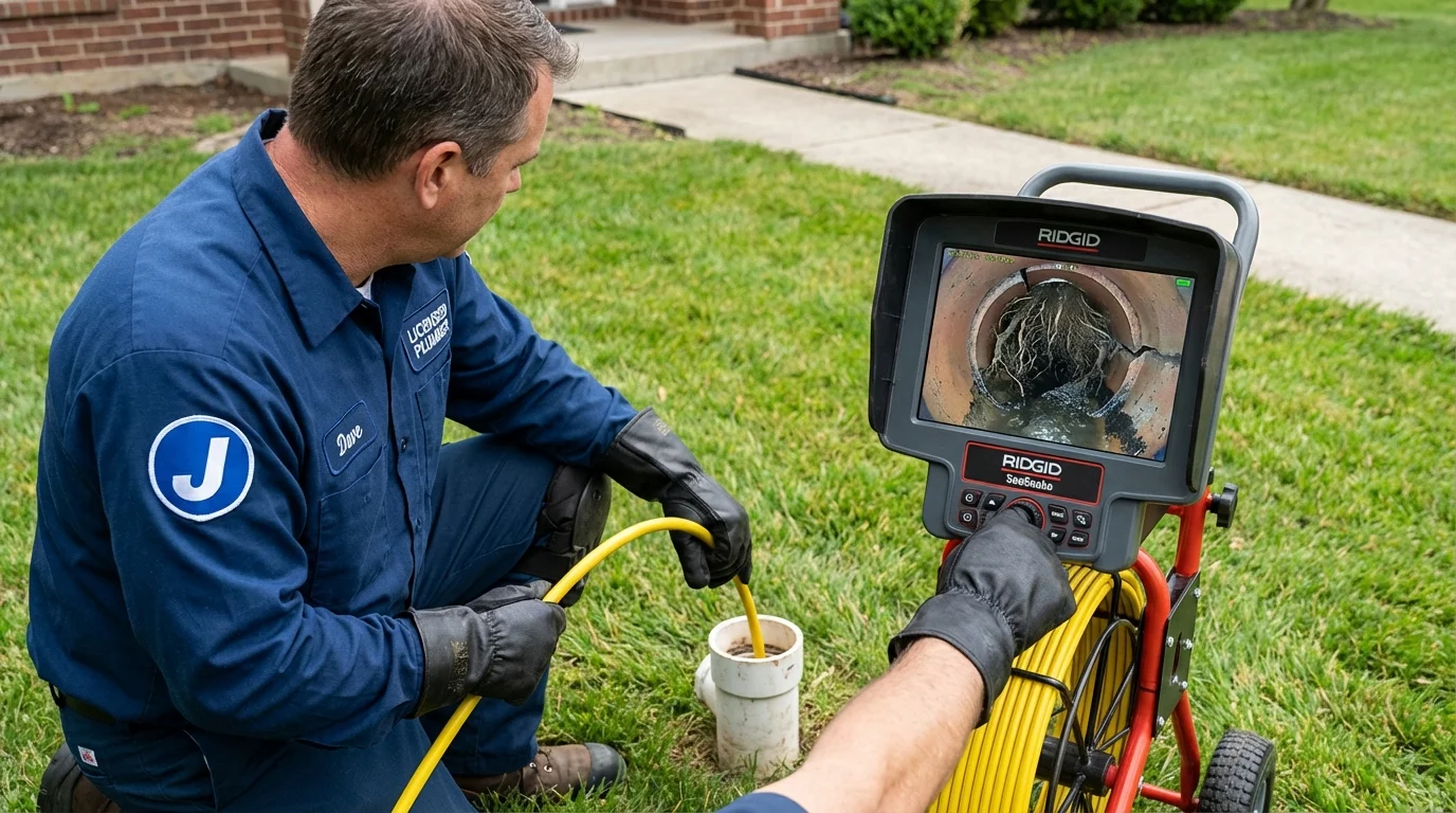 Sewer camera inspection being performed by Johns Plumbing LLC in Fort Benton
