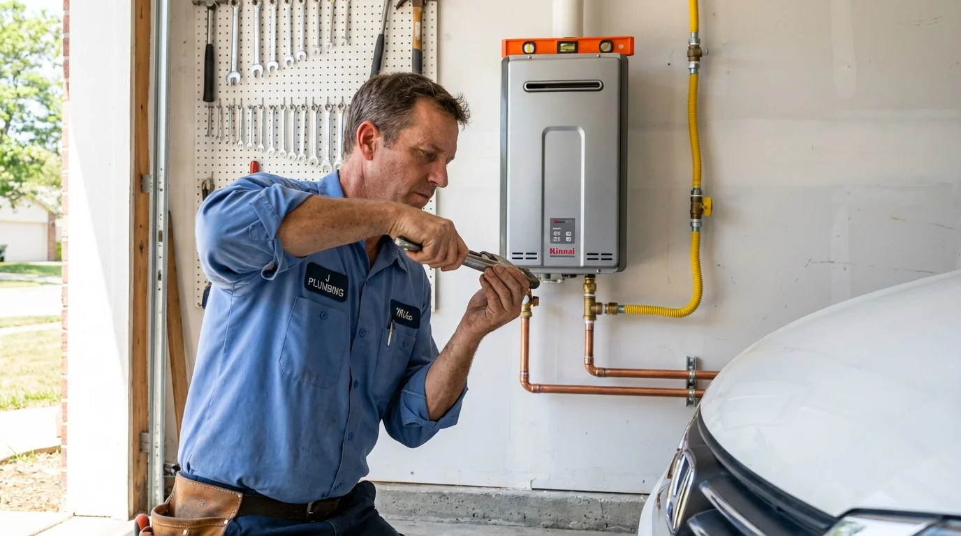 Tankless water heater installation by a Johns Plumbing LLC plumber in Fort Benton